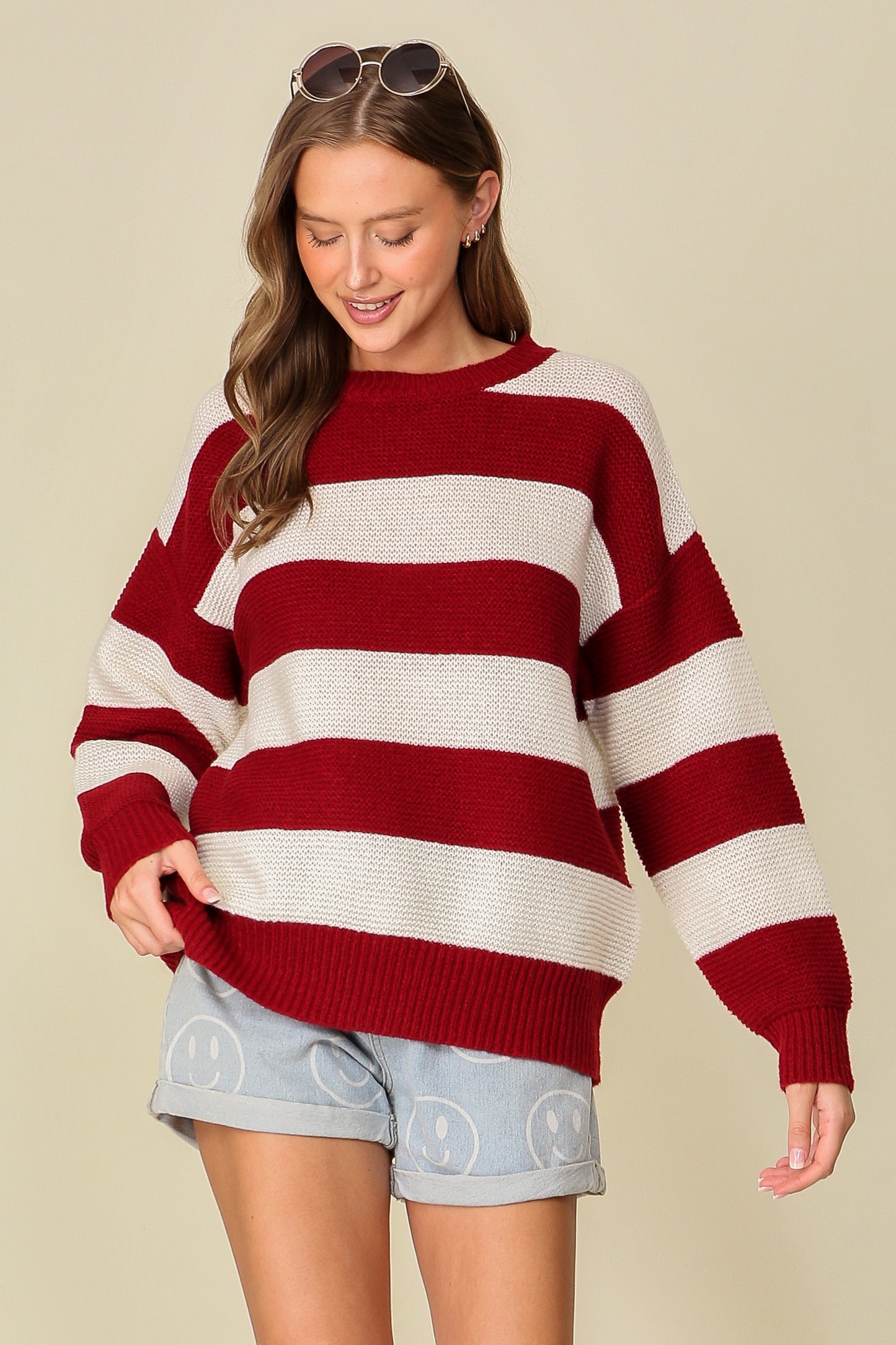 "Cane" Striped Sweater