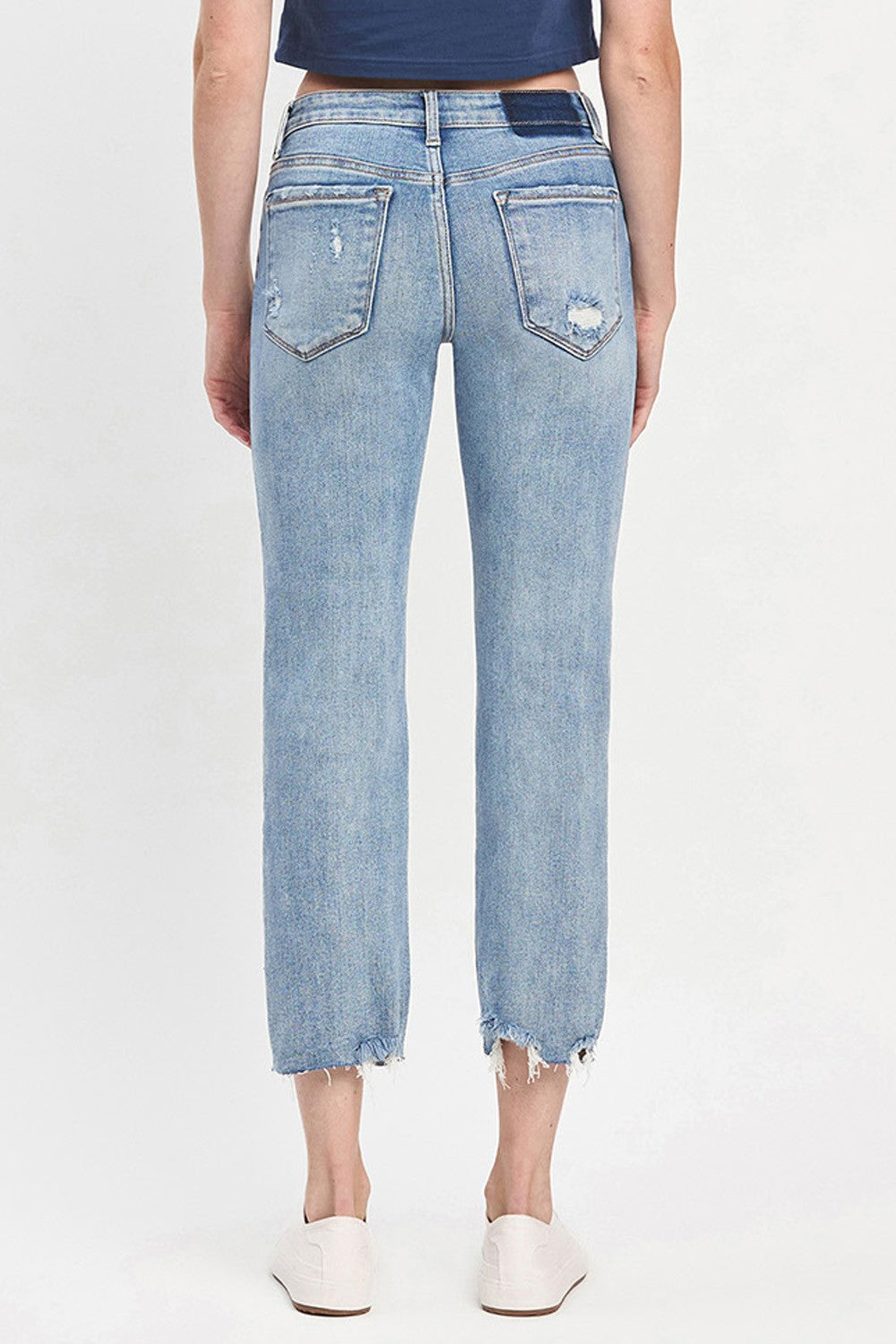 LOVERVET Mid Rise Straight Crop