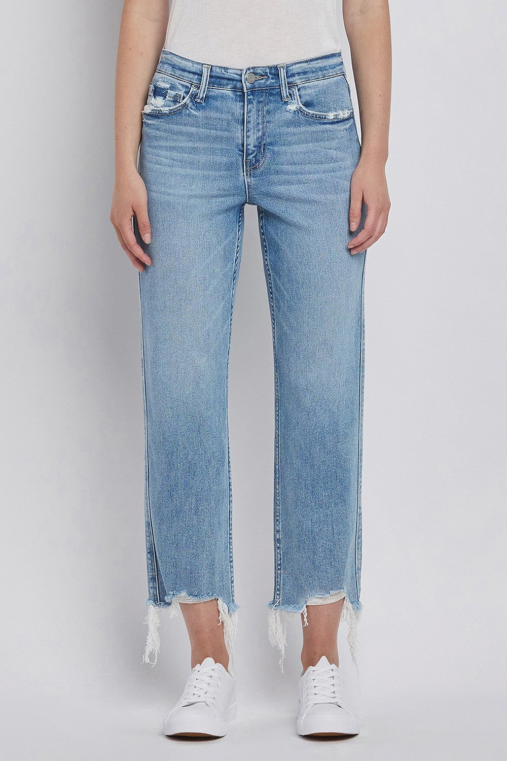 Vervet Victoria High-Rise Stretch Straight Jeans