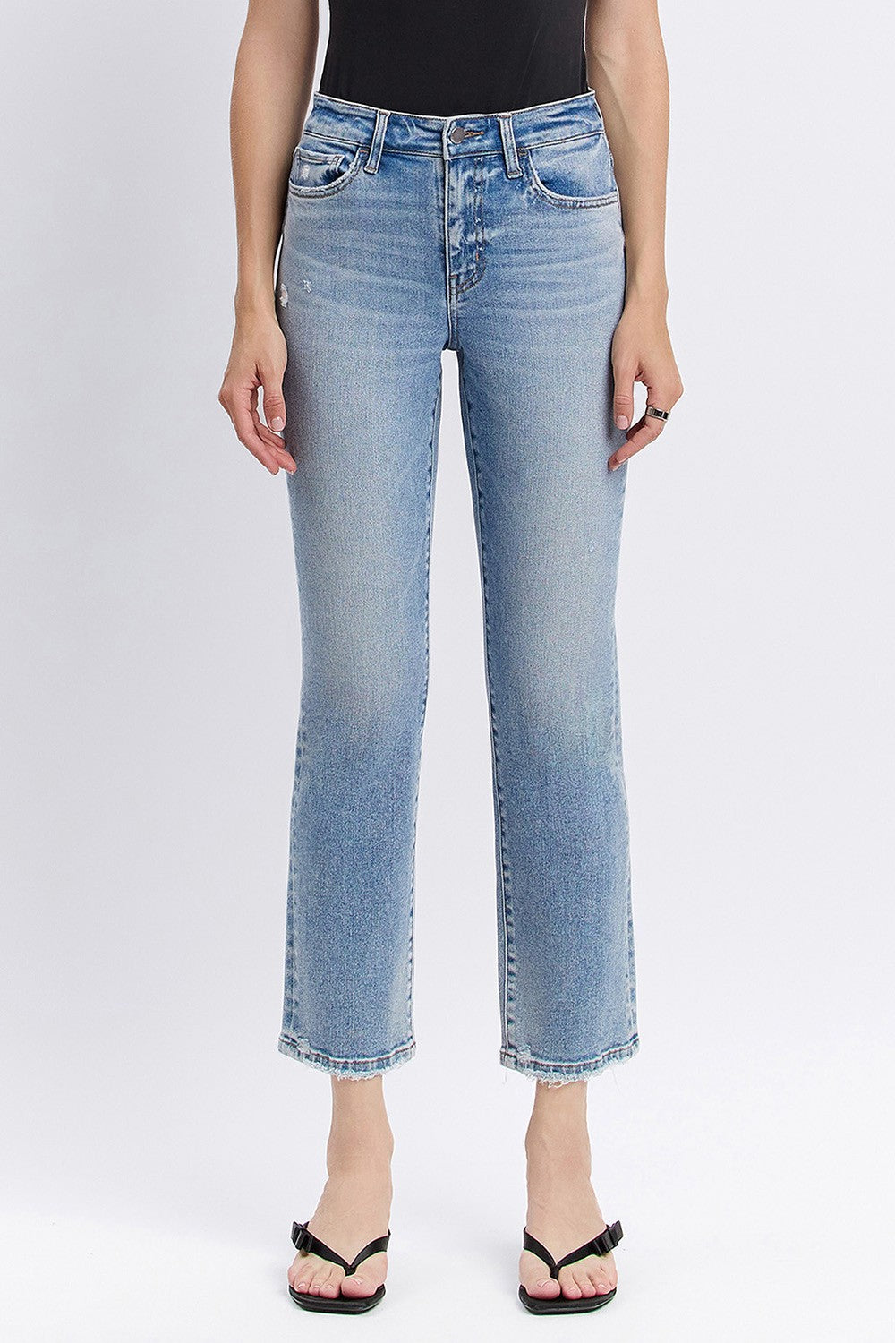 Flying Monkey High Rise Straight Jeans