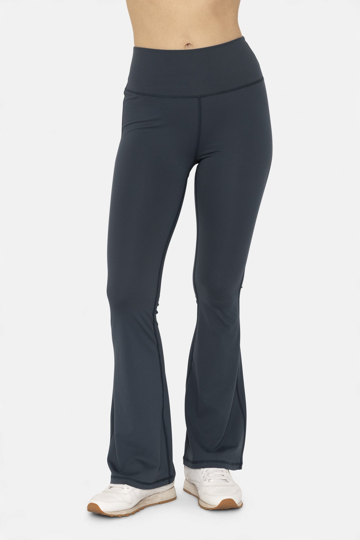 "MONO B" Navy Venice High-Waist Flare Legging