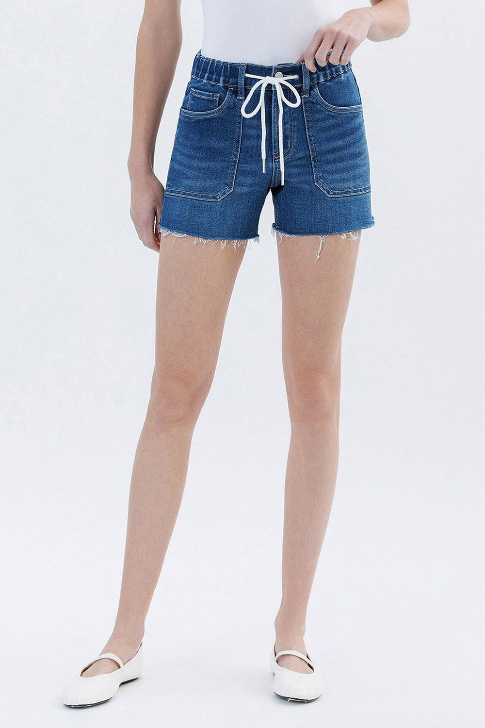 Vervet Draw String Denim Shorts