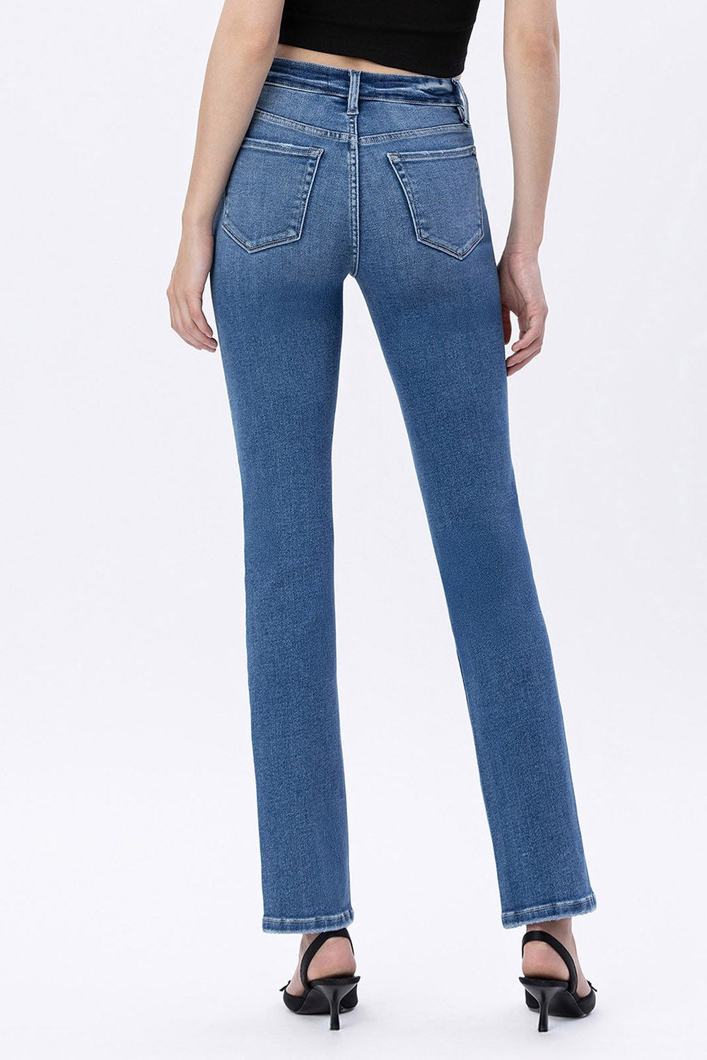 VERVET High Rise Long Slim Straight Jeans