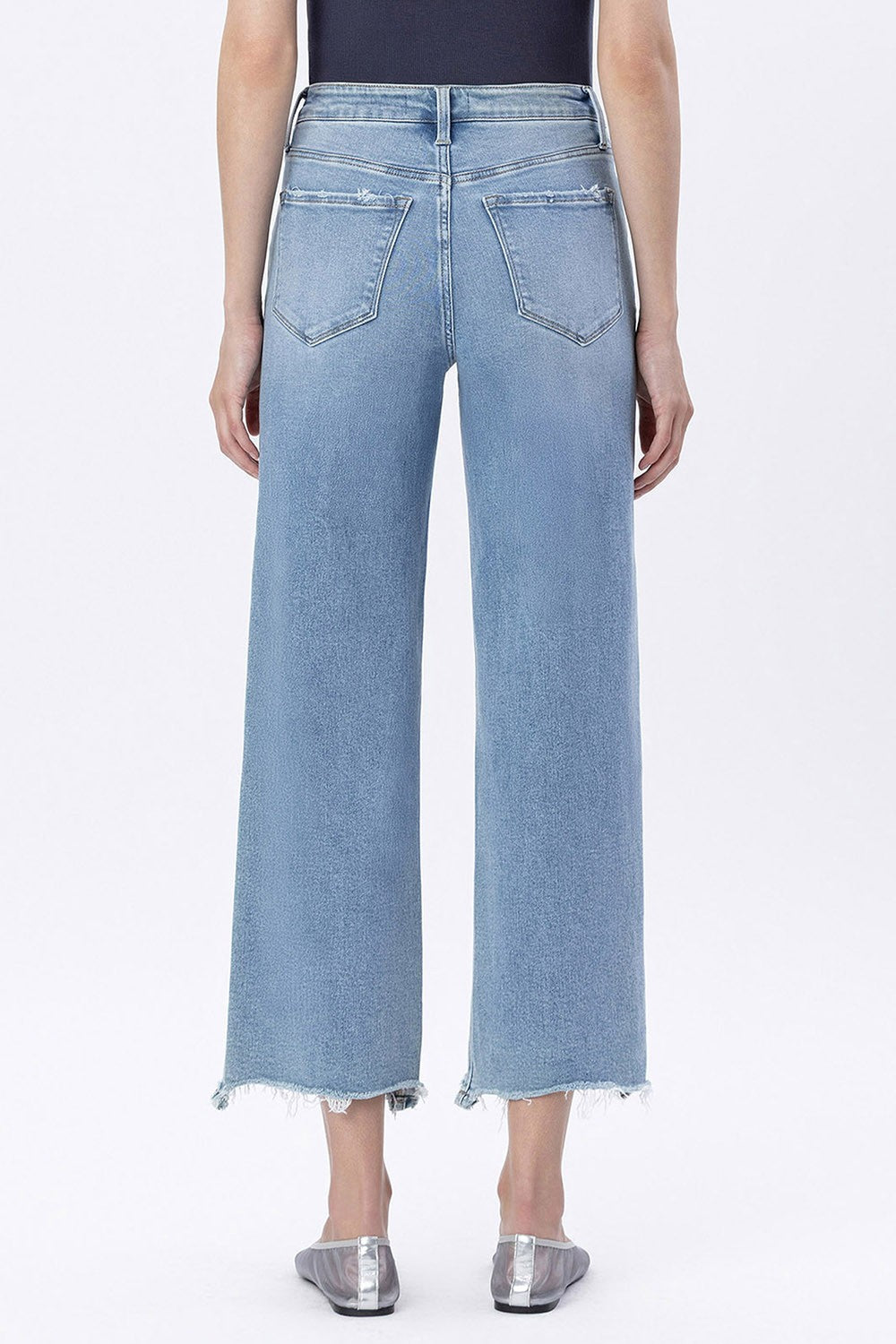 Vervet High Rise Raw Hem Crop Wide