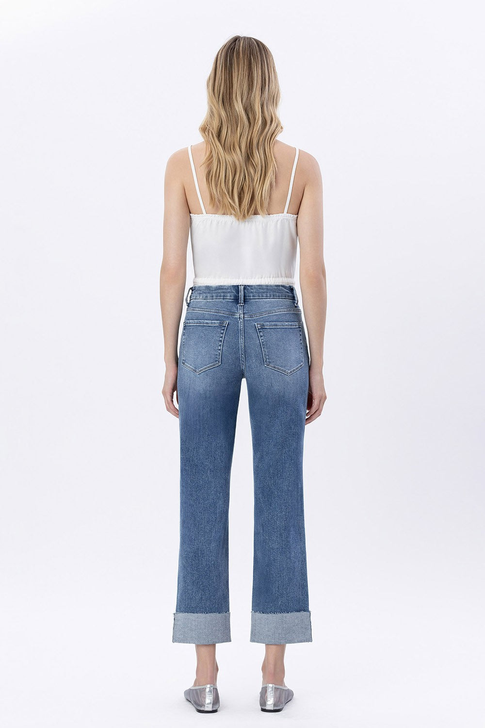 "Radiant" High Rise Ankle Straight Cuff