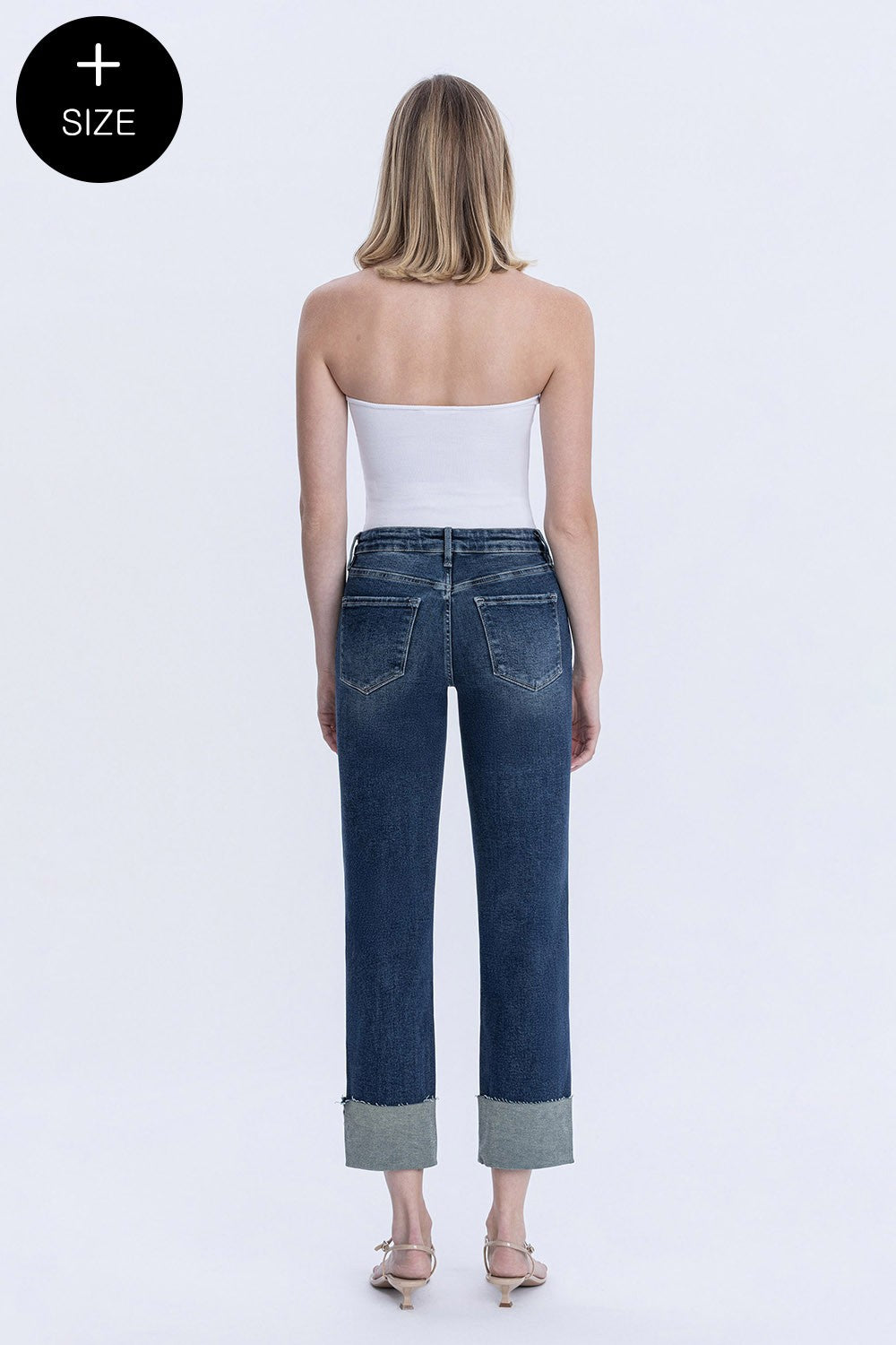 Lovervet Curvy Cuffed Slim Straight Jeans