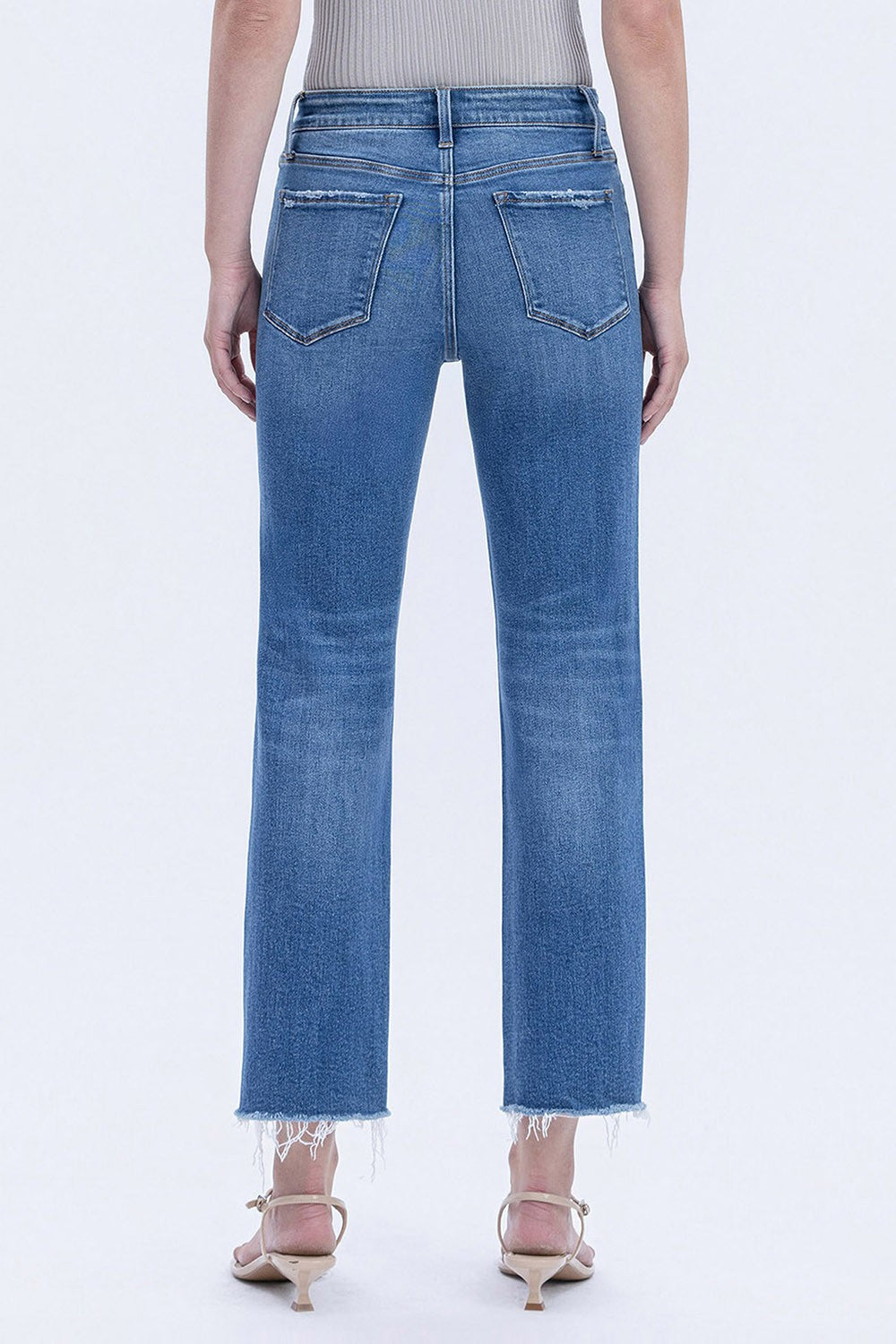 High Rise Crop Straight