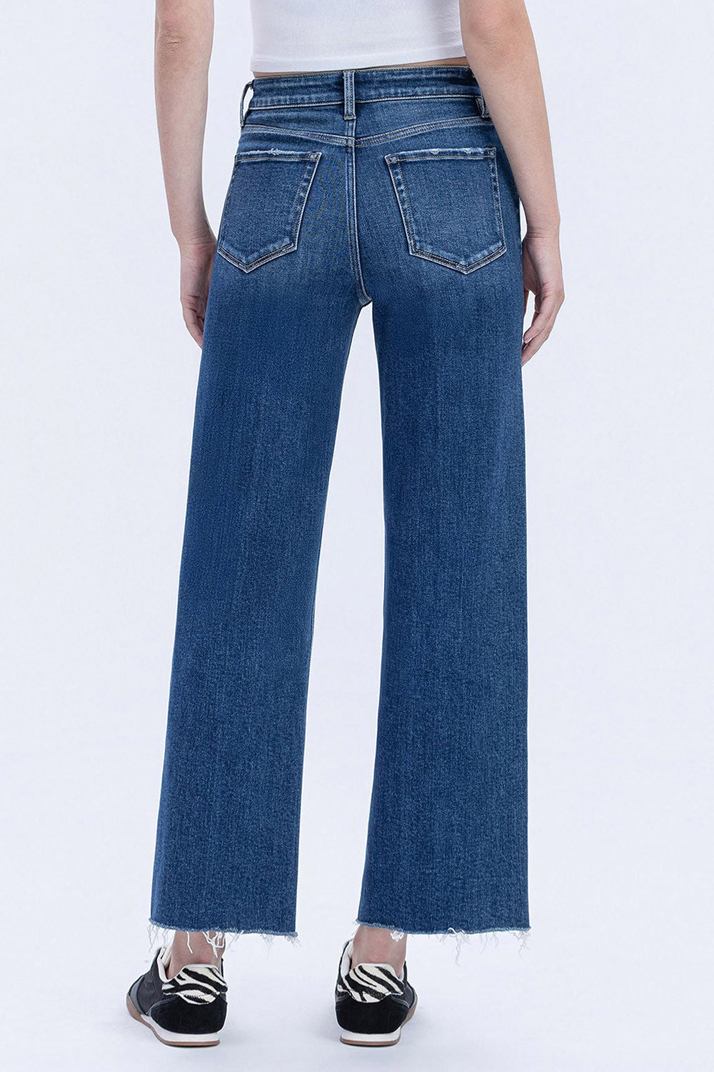 Flying Monkey High Rise Trouser Press Wide Leg Jeans
