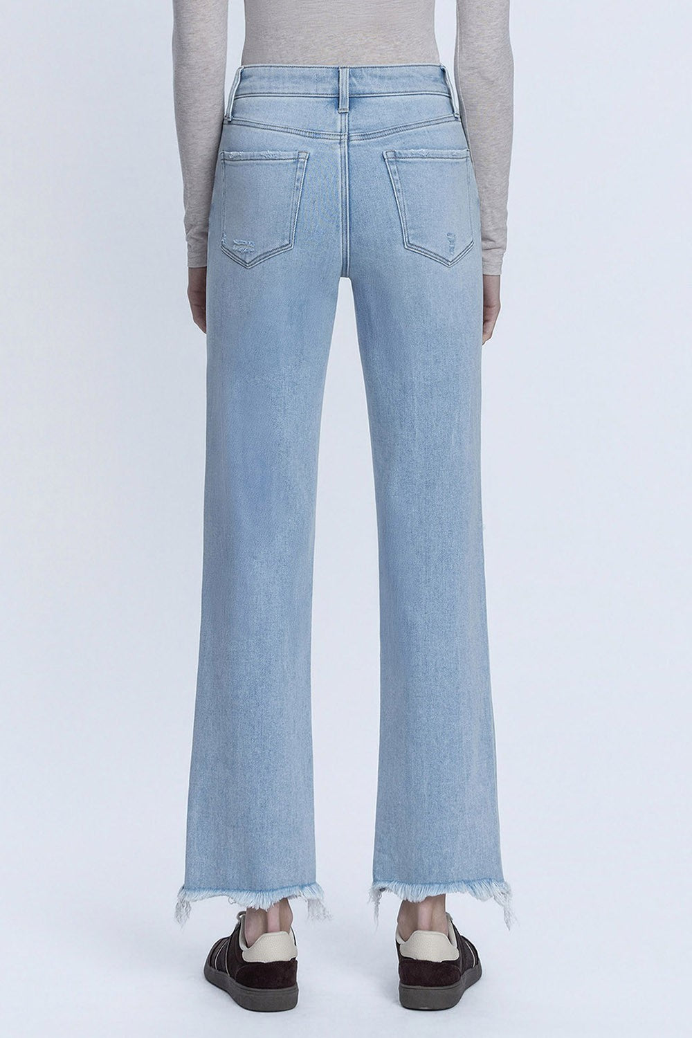 Vervet HIGH RISE DISTRESSED STRAIGHT JEANS