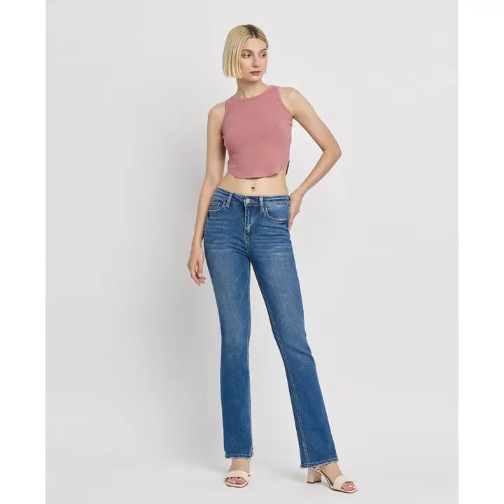 VERVET High Rise Stretch Slim Bootcut Jeans