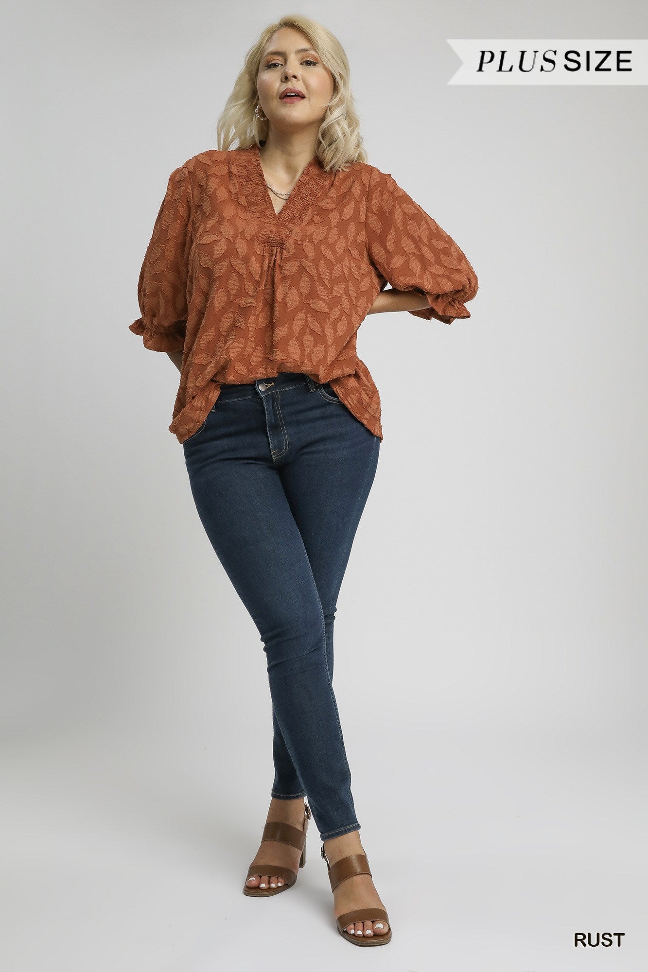 "Deanne" Floral Burnout Blouse
