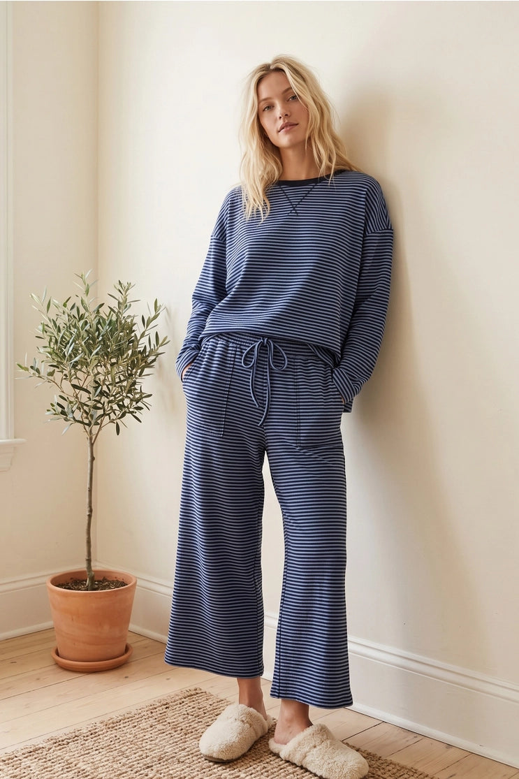 "Cora" Striped Knit Set