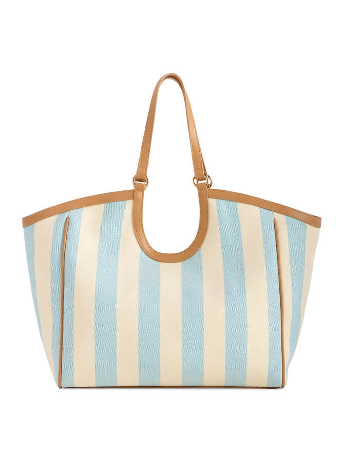 SHIRALEAH Positano Tote (BLUE STRIPE)