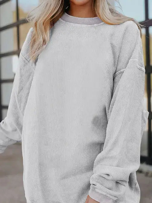 "Jaymie" ribbed sweatshirt (MULTIPLE COLORS)