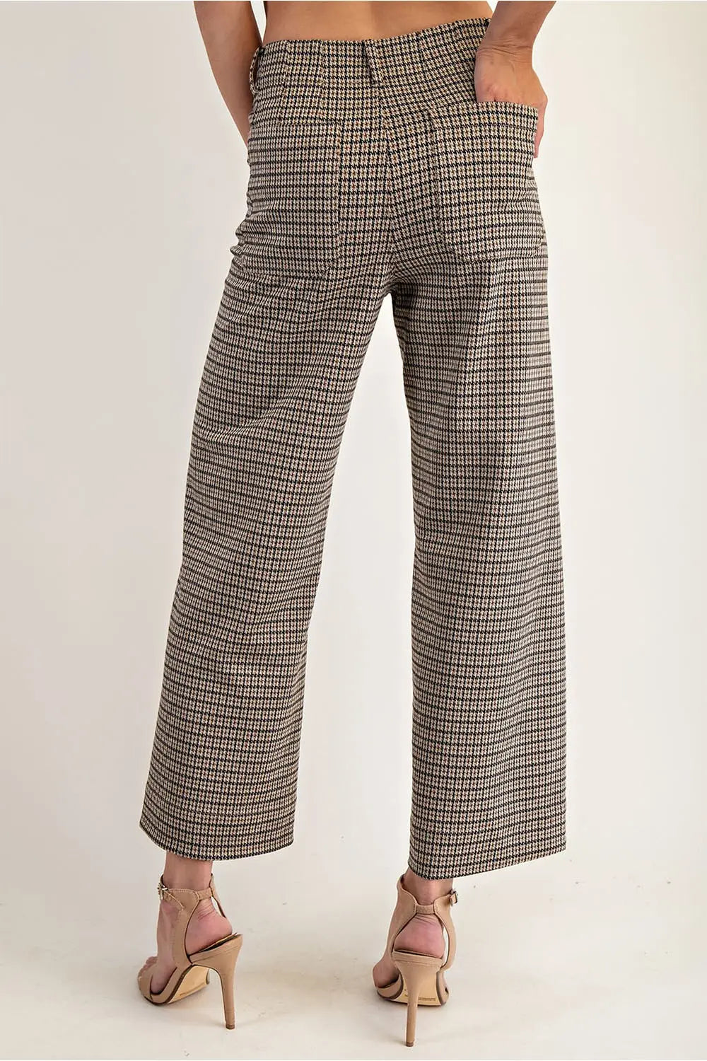 "Cinci" Houndstooth Straight Leg Pants