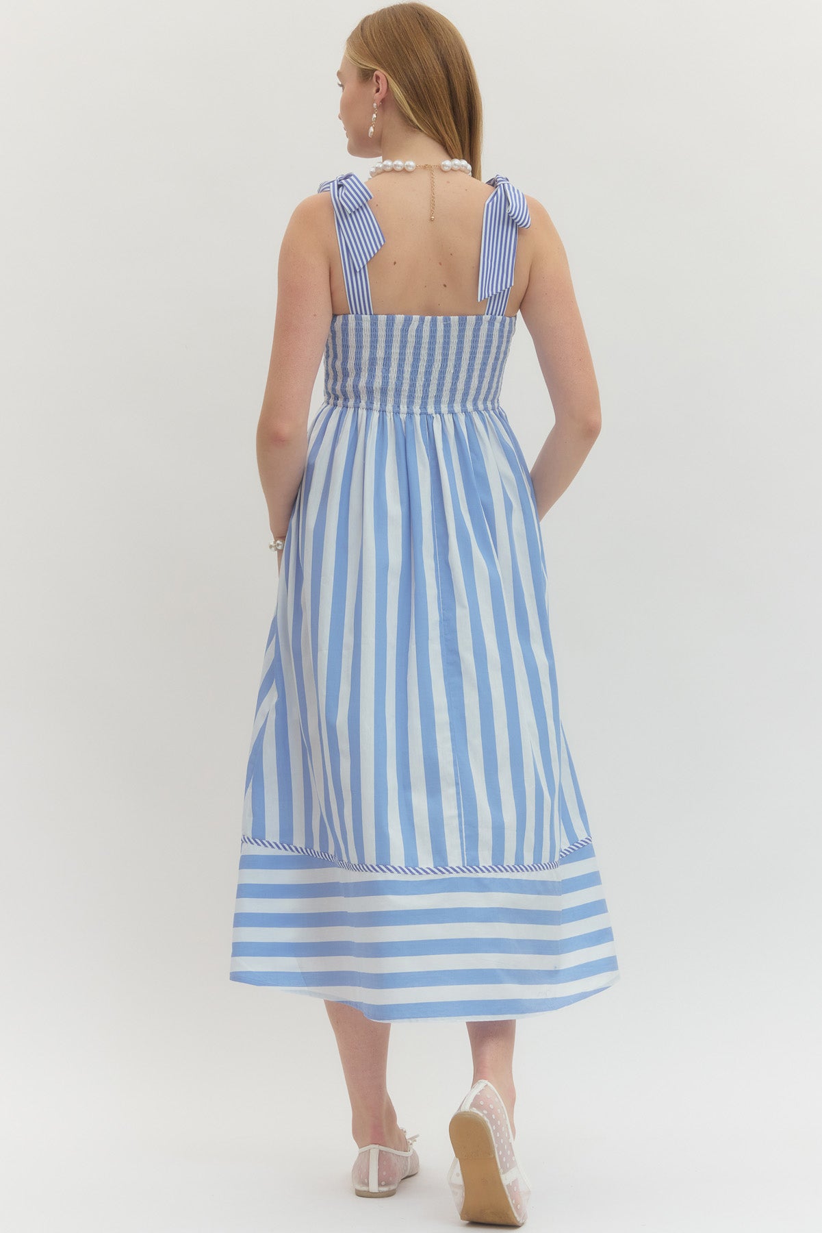 "Rachelle" Striped Midi Dress (Multiple Colors)