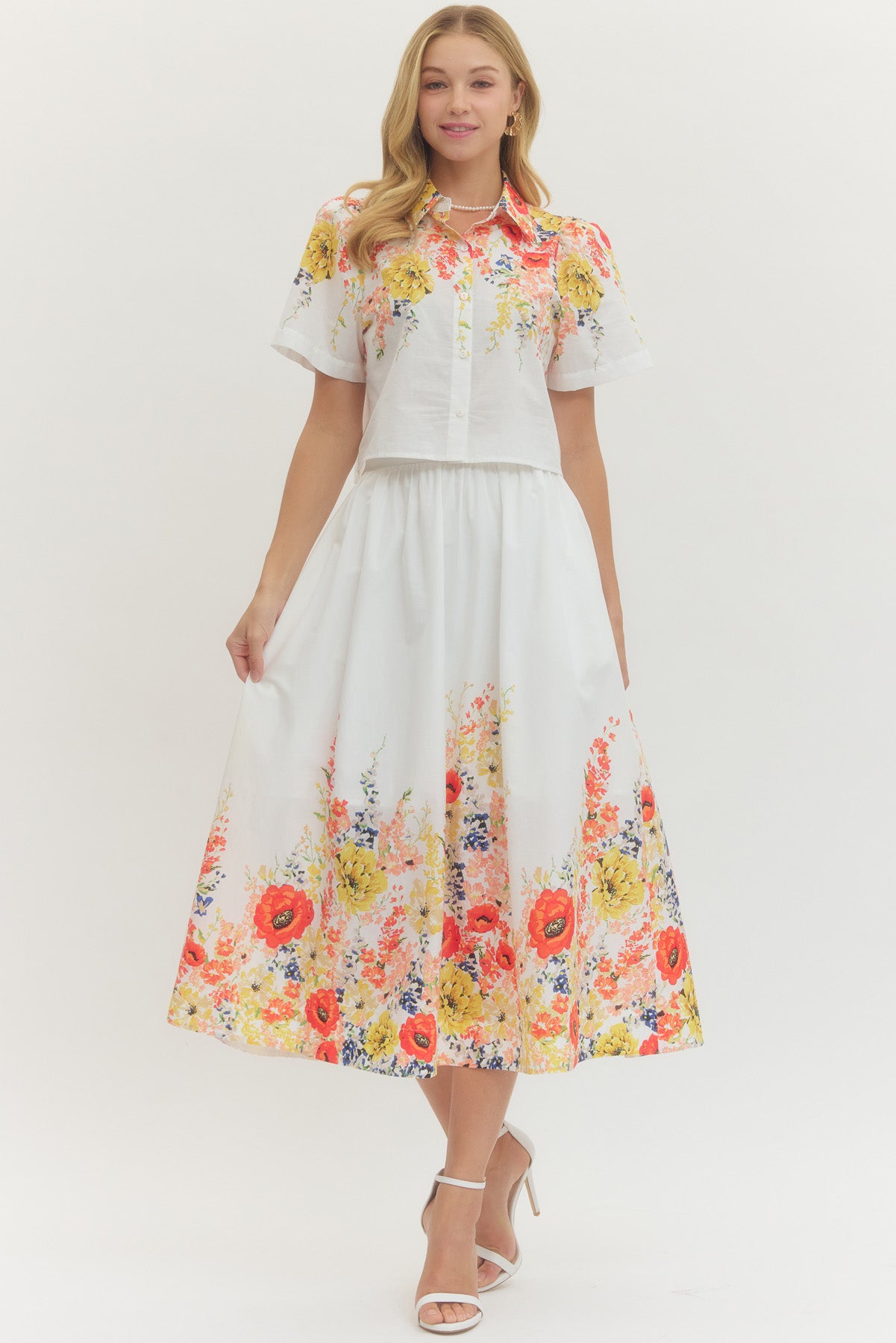 "Bree" Floral Button Up Top