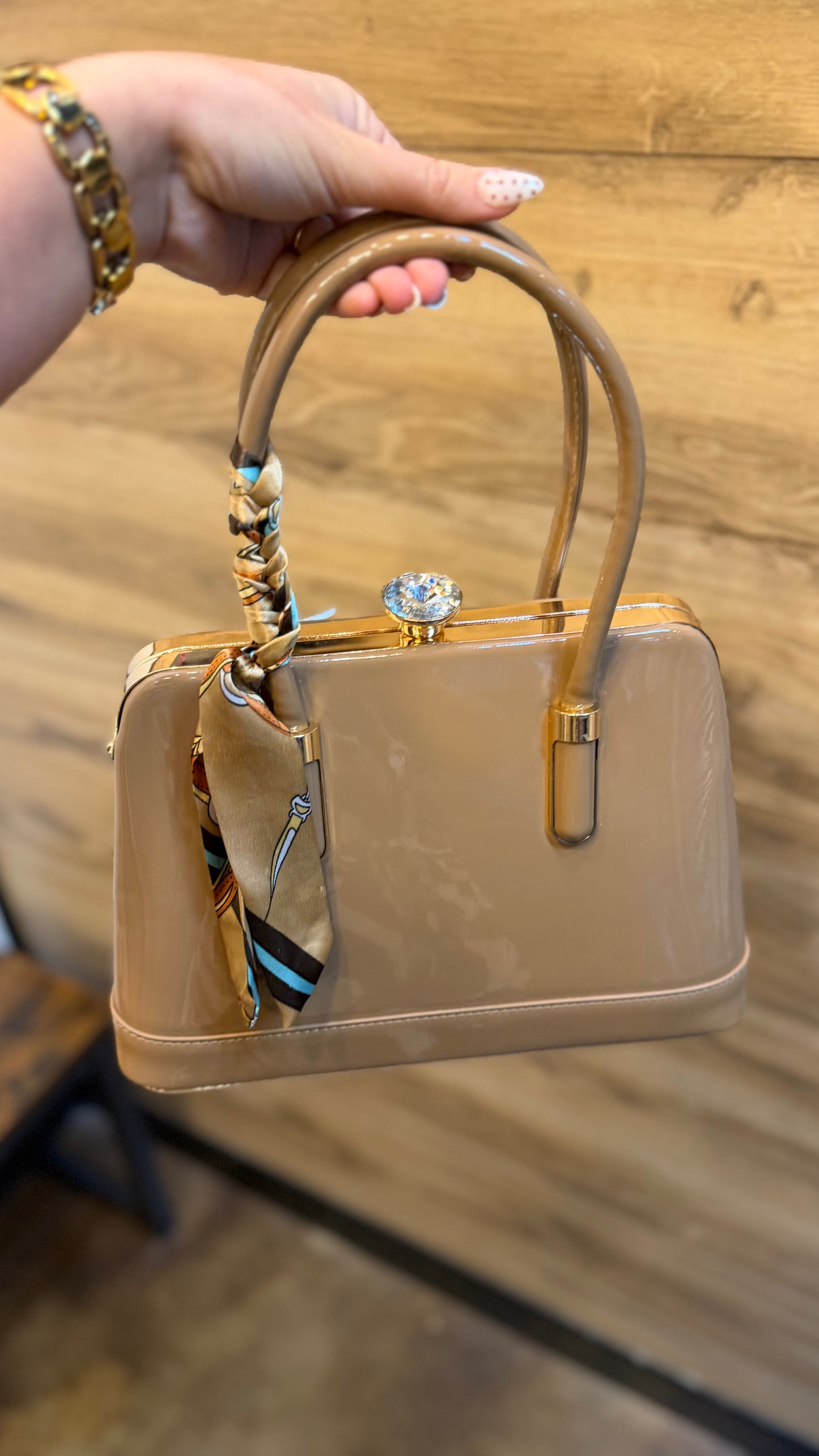 "Staci" Accordion Jewel Shoulder Purse (Multiple Colors)