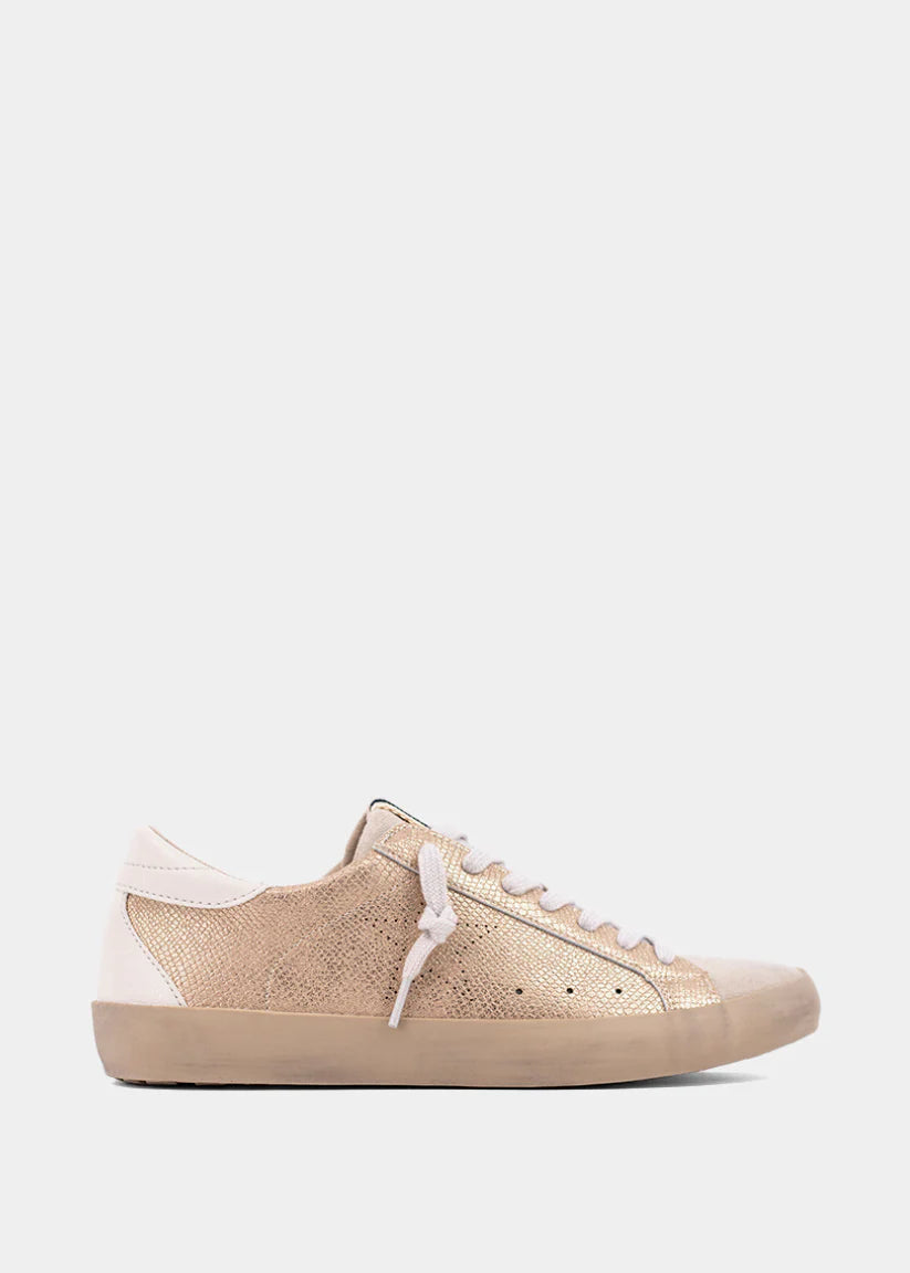 SHUSHOP MIA Champagne Snakeskin Sneaker