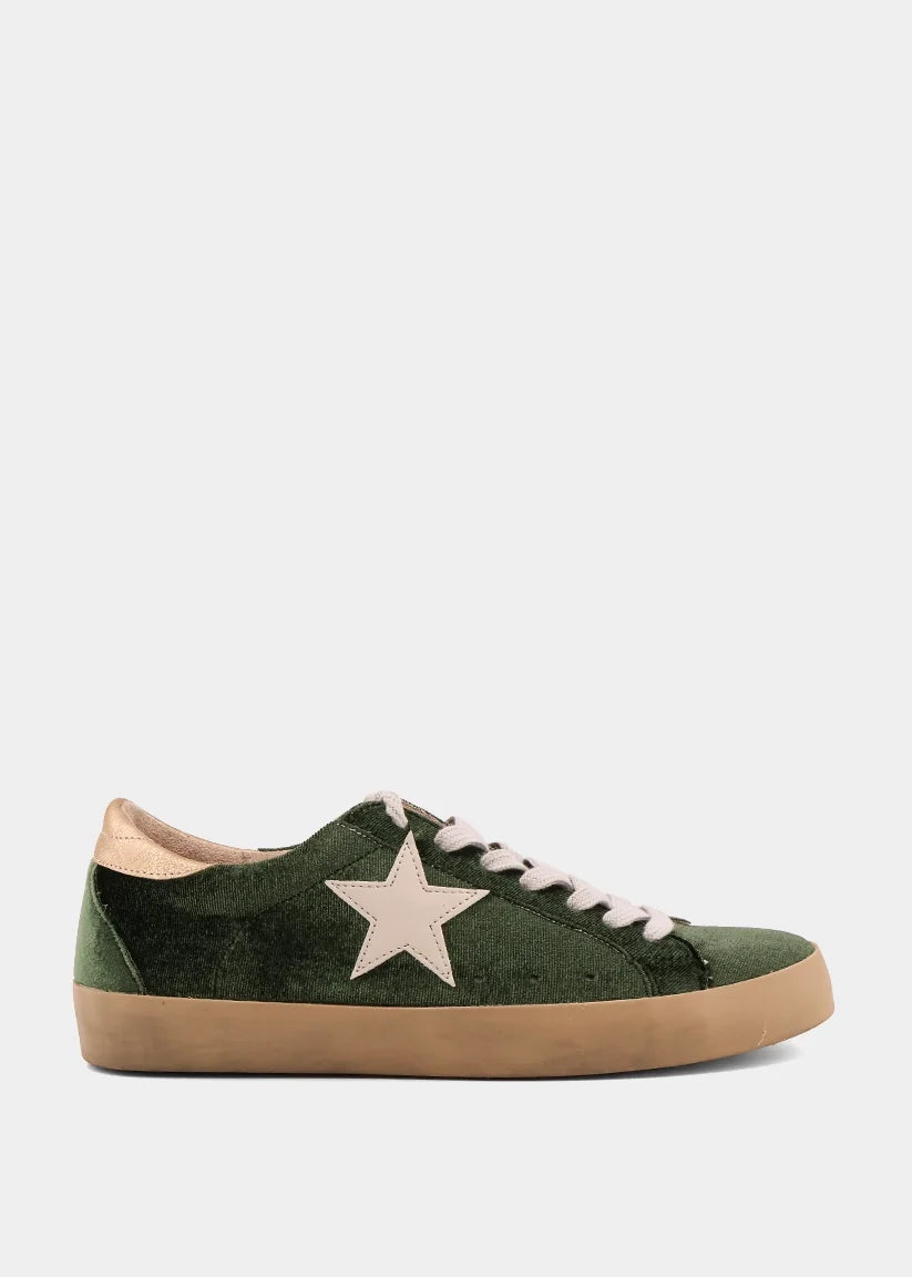 Shu Shop "Pamela" Olive Velvet