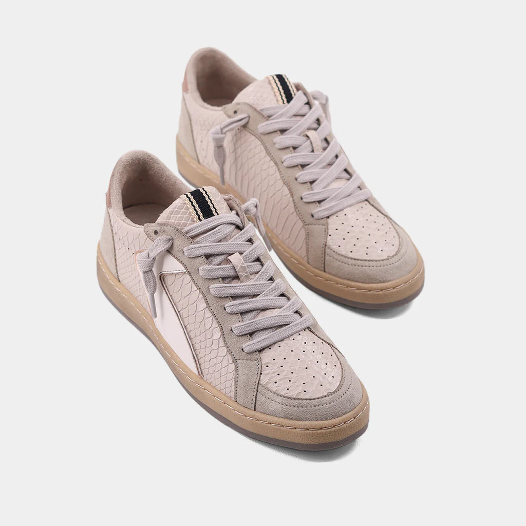 SHUSHOP Salma Beige Snake Sneaker
