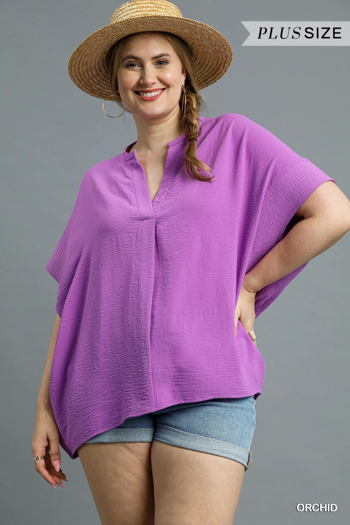 "Great Day" Relaxed Split Neck Boxy Top (multiple colors)