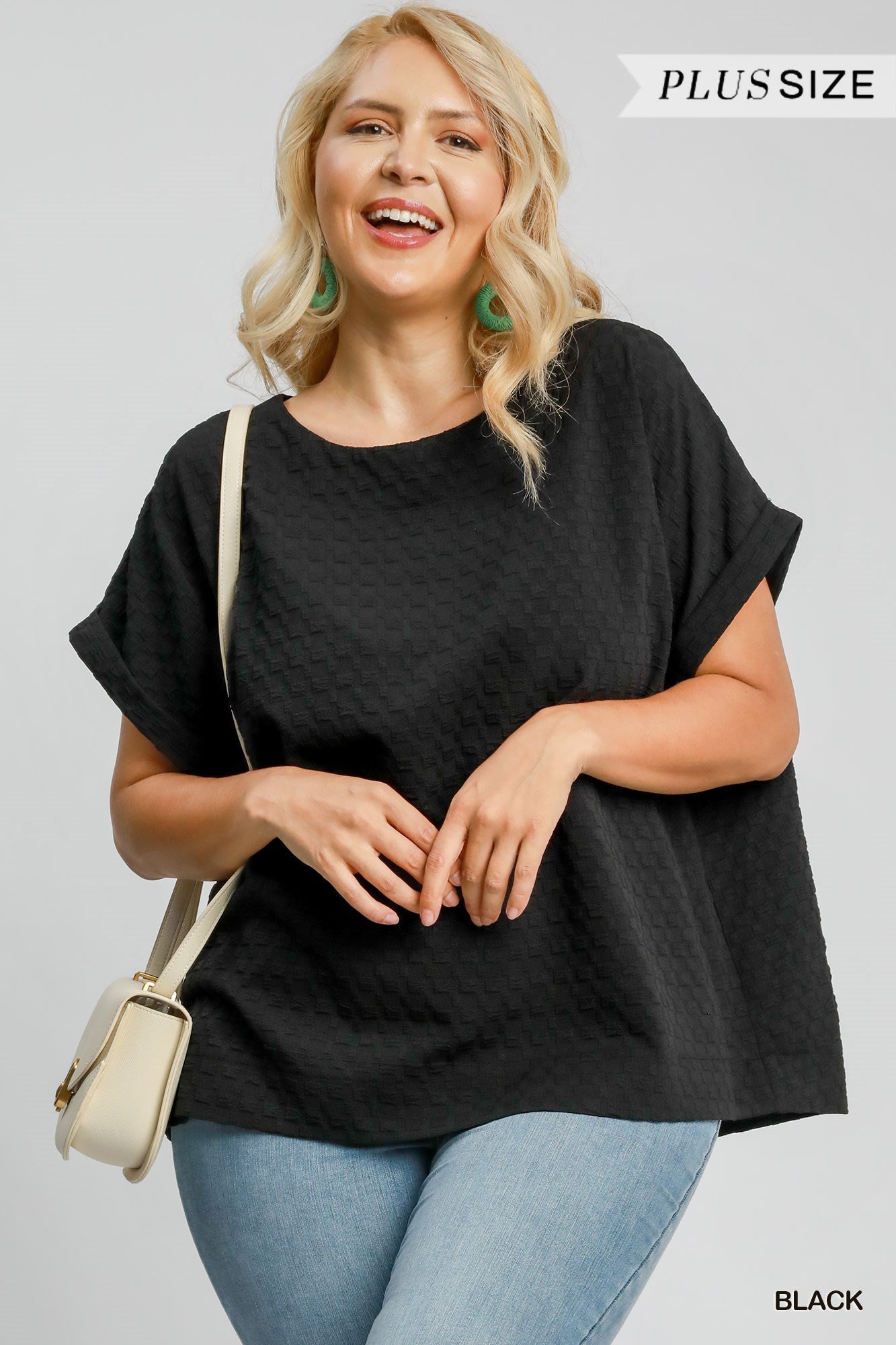 "Janelle" Back Button Curvy Top