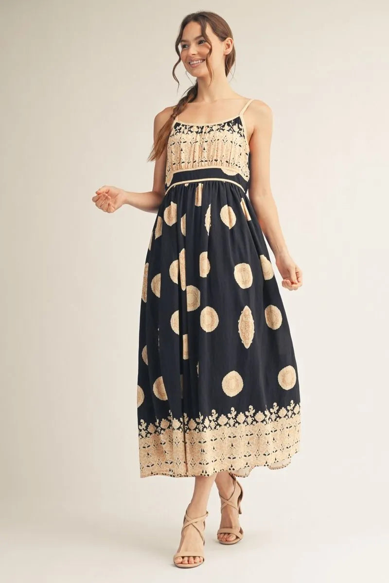 "Leah" Sleeveless Midi dress