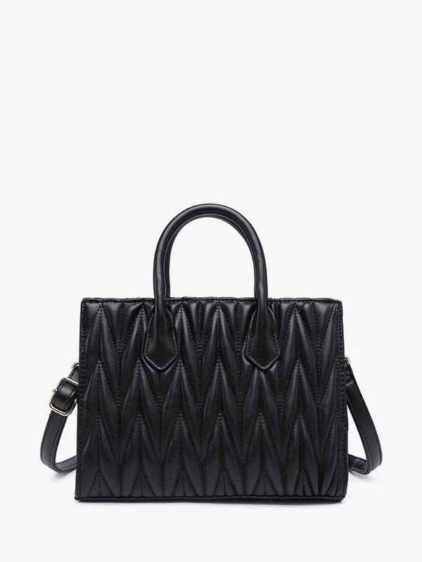 "Day Date" Herringbone Satchel