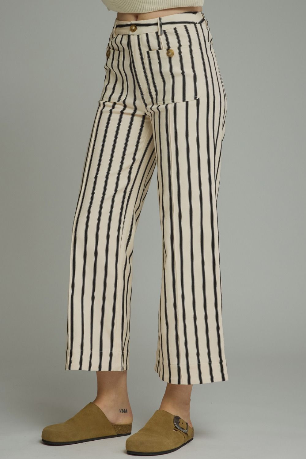 "Jamey" Striped Ankle Pant