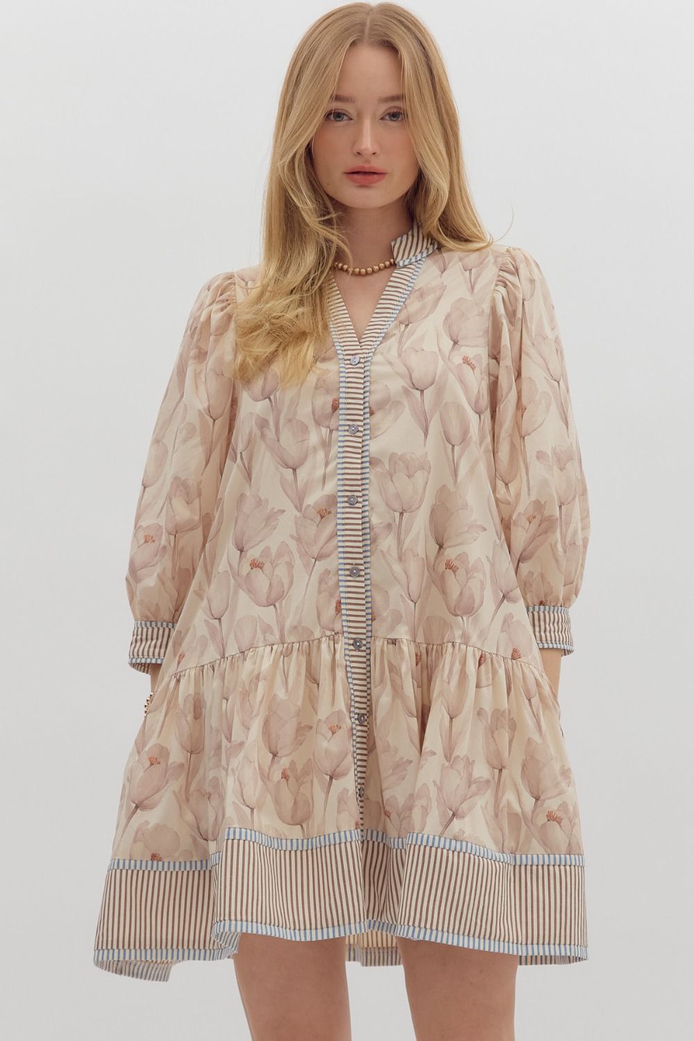 "Jill" Floral button up dress