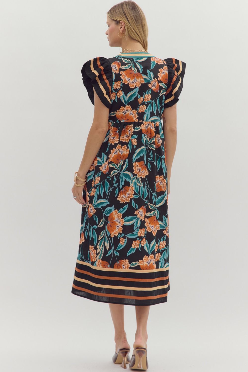 "Mags" Floral Midi Dress
