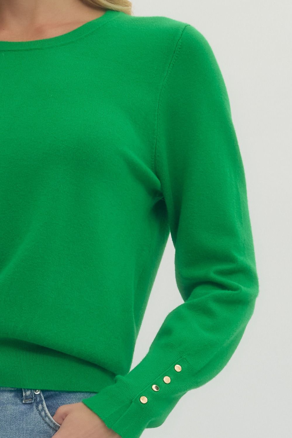 "Studded" Long Sleeve Banded Top (multiple colors)