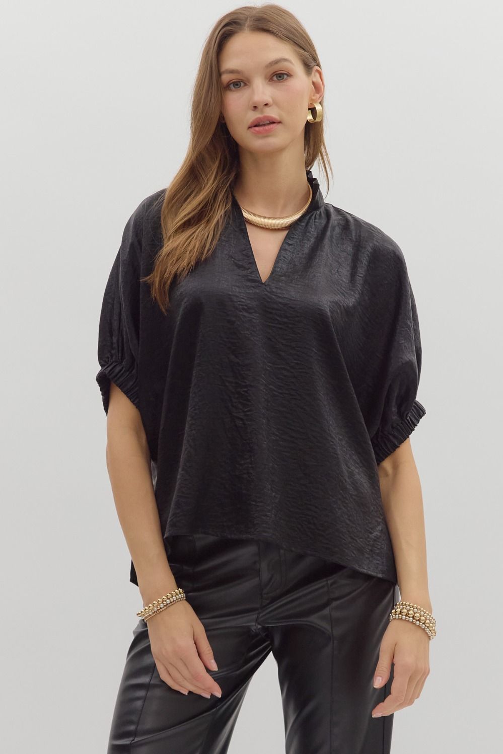 "Shimmer" Metallic Top