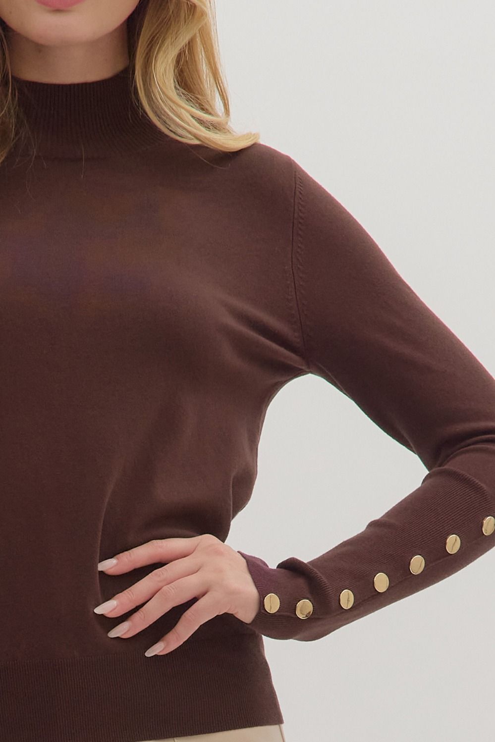 "Charley" Gold Button Long Sleeve