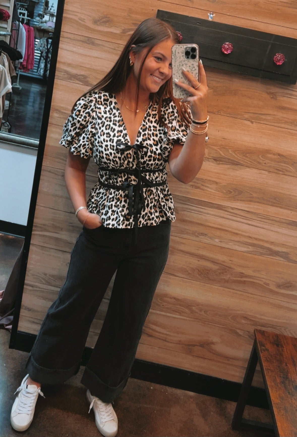 "Claira" Leopard Top