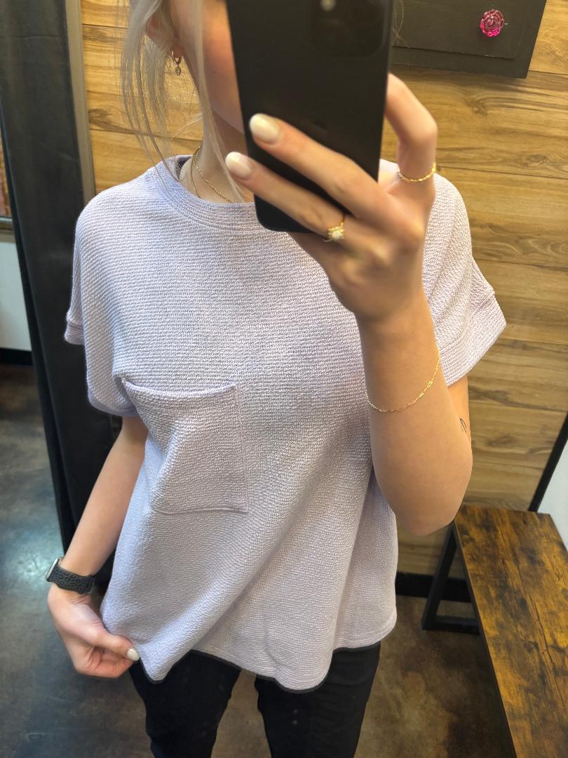 Round Neck Cloudy Knit Top