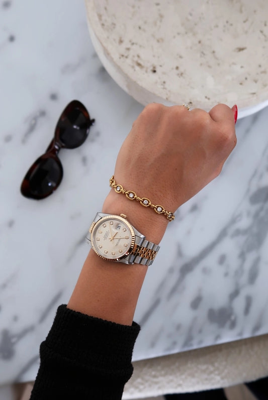 CHANSUTTPEARLS Brooke Bracelet (gold/rhinestone)
