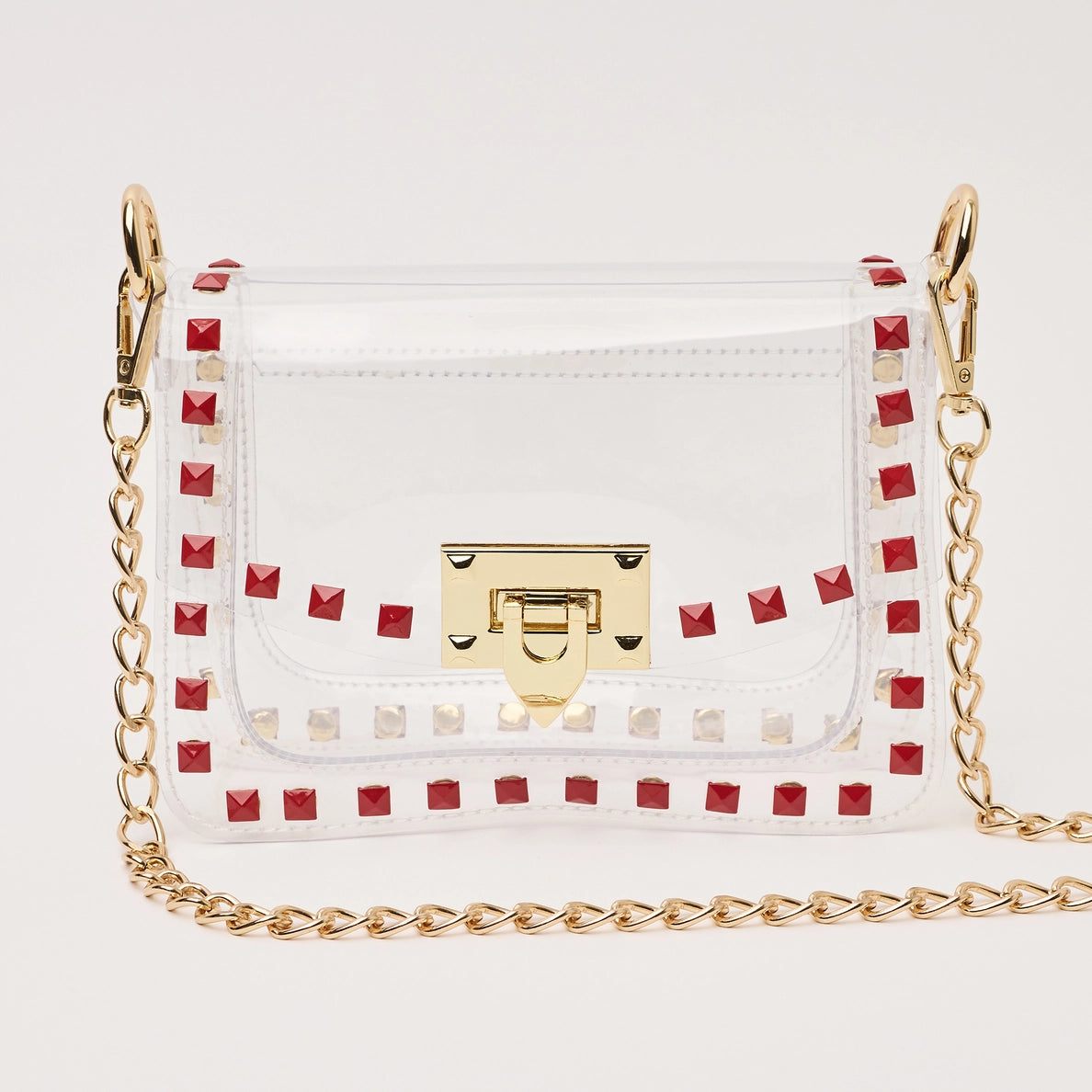 "Jackie" Clear Studded Crossbody (Multiple colors)