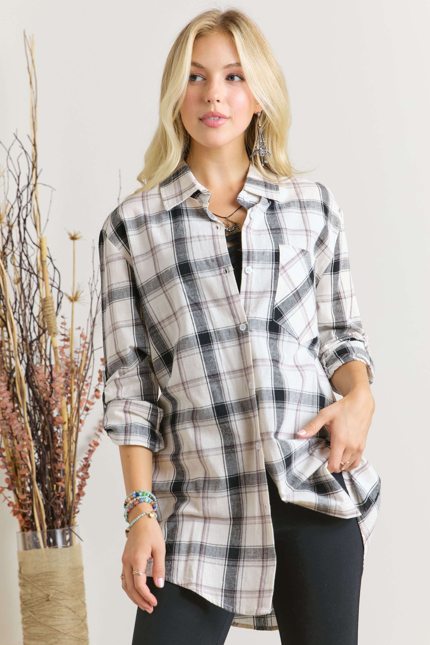 "Amy Lynn" Plaid Button Down