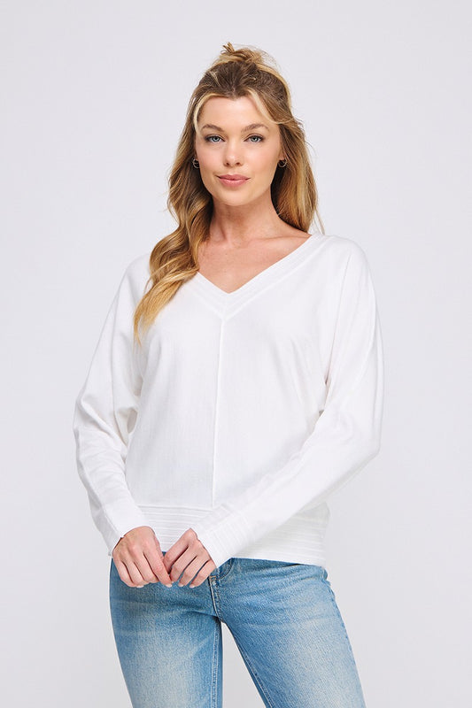 "Dandy" Center Seam Banded Lightweight Sweater (multiple colors)