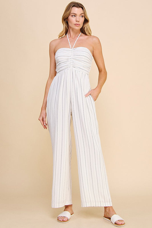 "Coastal" Halter Tie Jumpsuit