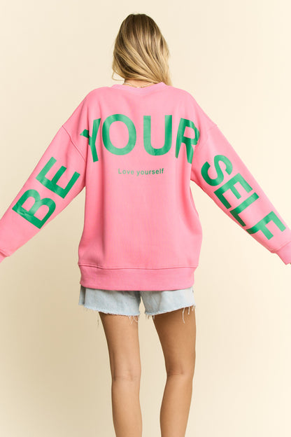 "Love Yourself" Oversized Sweatshirt