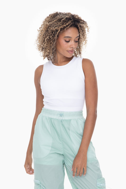 MONO B Seamless Ribbed High Neck Active Tank