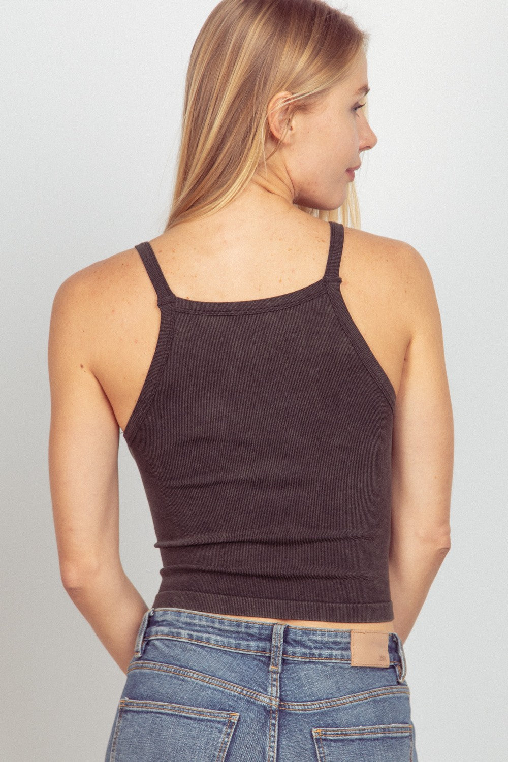 Very J Black Knit Tank Top