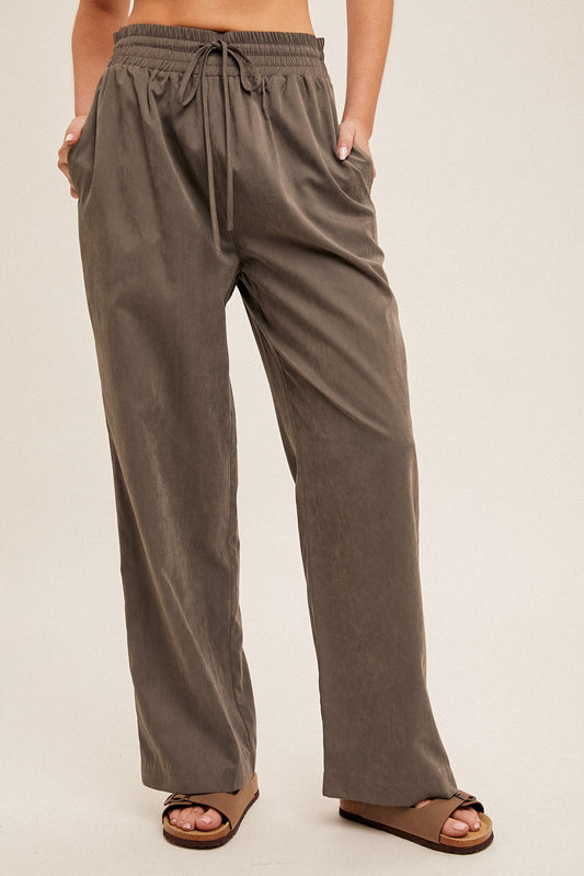 "KINDA CASUAL" Wide Leg Drawstring Pants