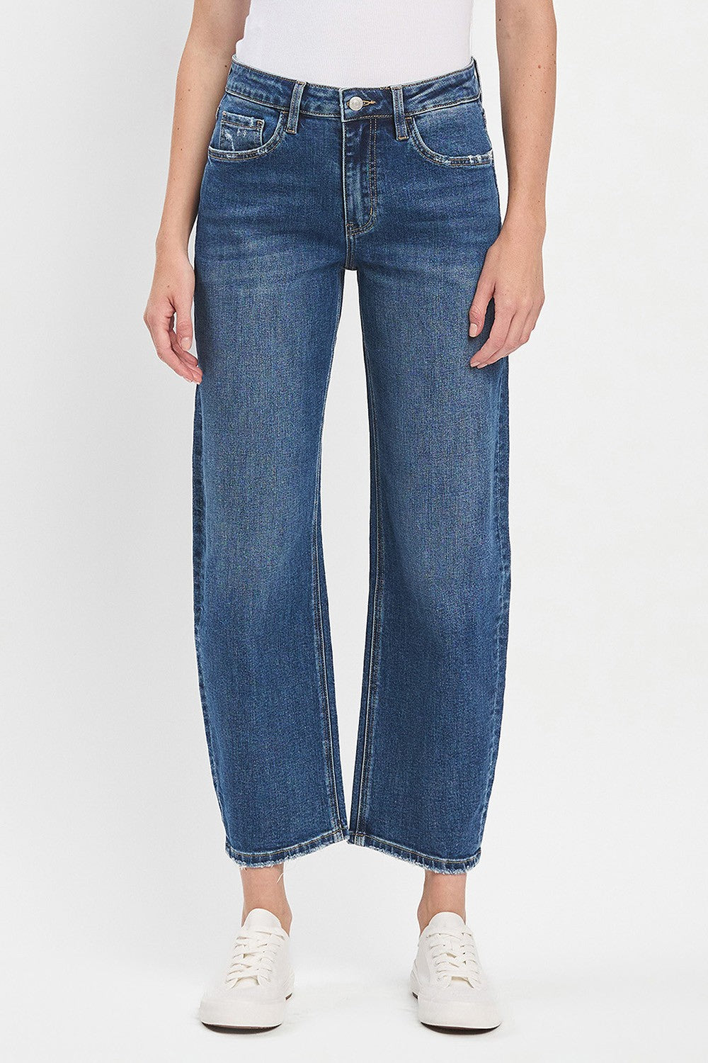 Vervet High Rise Ankle Barrel Jeans