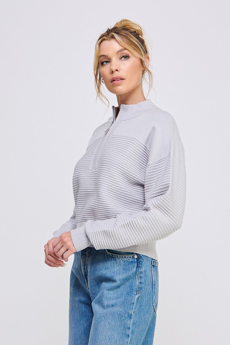 "So Chill" Half Zip Textured Sweater (multiple colors)