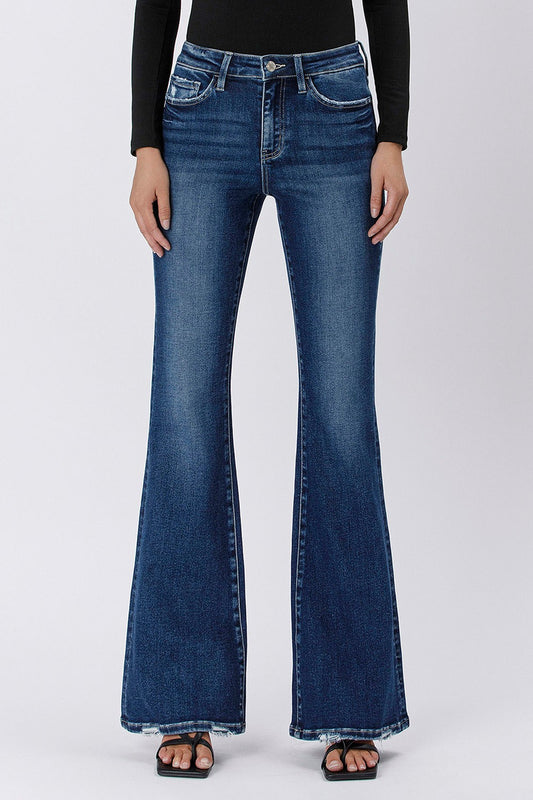 Vervet High Rise Full Length Flare Jeans