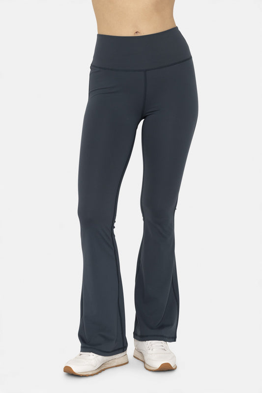 "MONO B" Navy Venice High-Waist Flare Legging